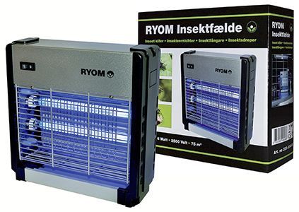 Insektfælde Ryom 75 m2 - Plast/aluminium, 2 x 6W