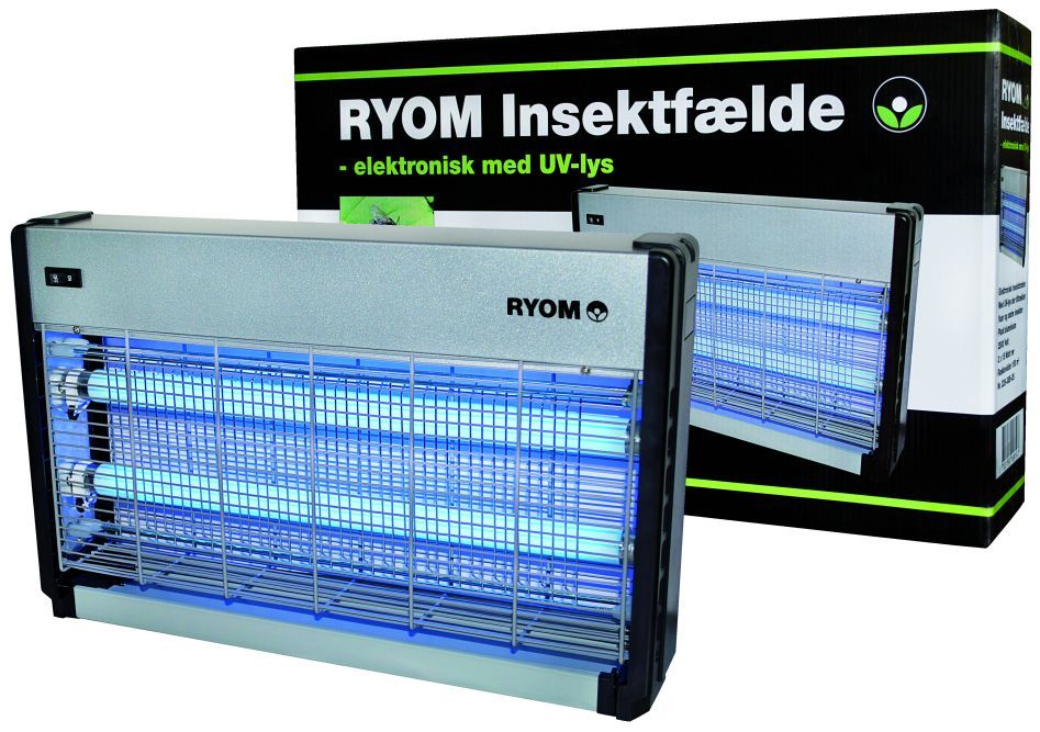 Insektfælde Ryom 150 m2 - Plast/aluminium, 2 x 15W